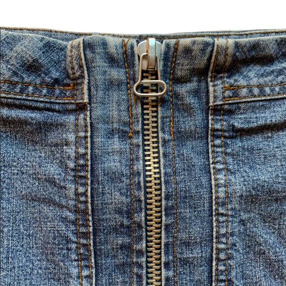 REQUEST - Denim - Blue Jeans Mini pleated skirt with zip details - medium - Picture 4 of 12